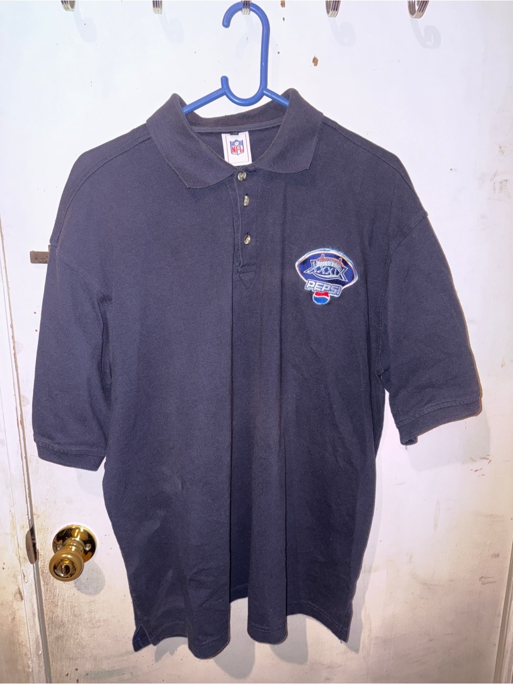 Vintage NFL Pepsi Super Bowl XXXI Embroidered Logo Polo Shirt (2005)